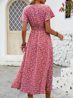 robe longue floral a pois