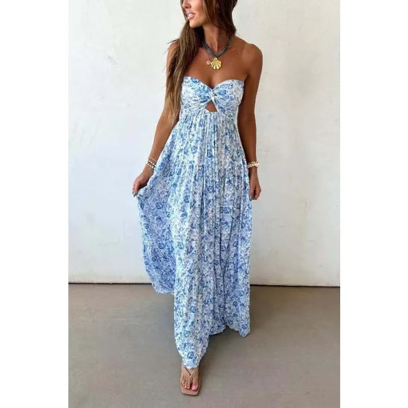 Robe bleu bohème