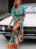 robe longue été col en V