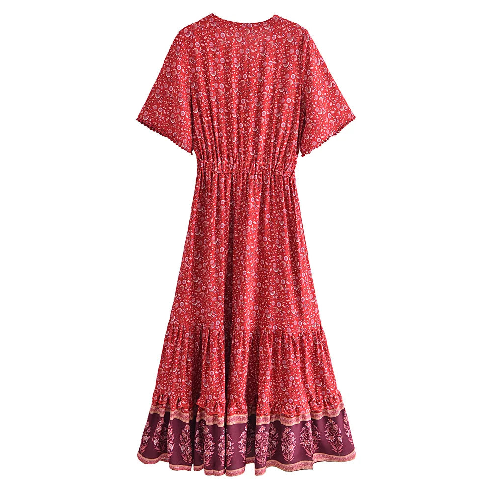 robe longue été col en V