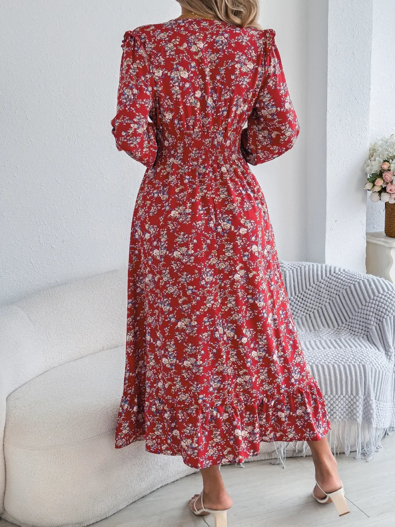 robe longue fleurie
