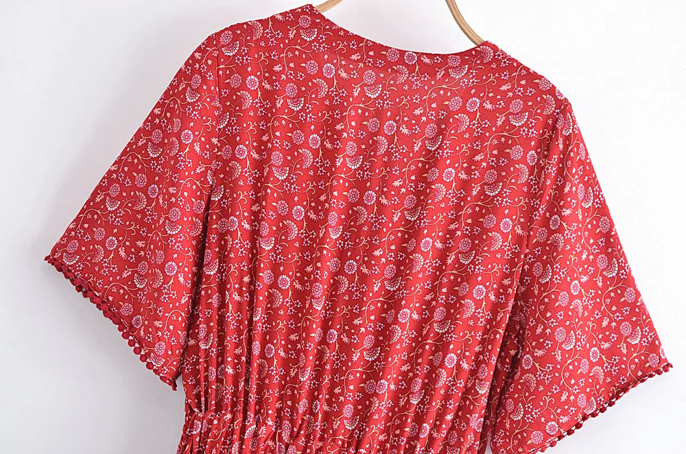 robe longue été col en V