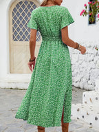 robe longue floral a pois