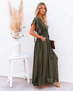 robe pour plage bohème col en V