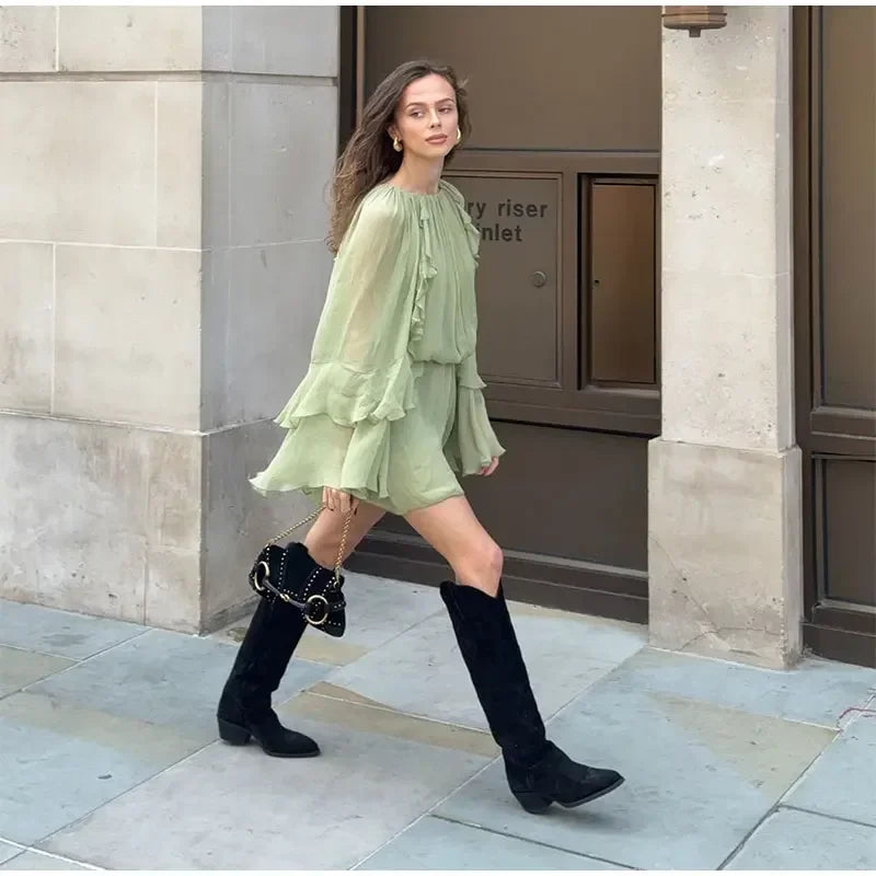 robe légère verte