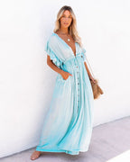 robe pour plage bohème col en V