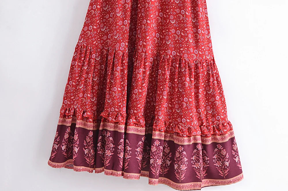 robe longue été col en V