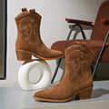 bottes femme style cow boy cuir