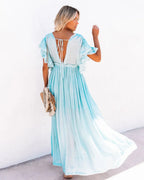 robe pour plage bohème col en V