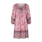 Robe courte imprimée floral