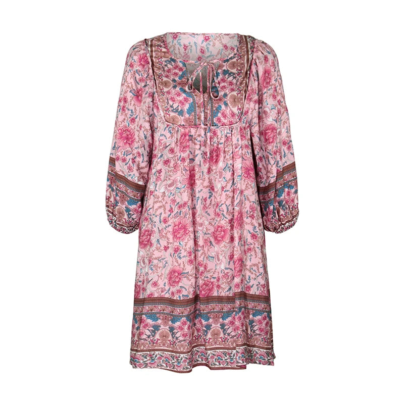Robe courte imprimée floral