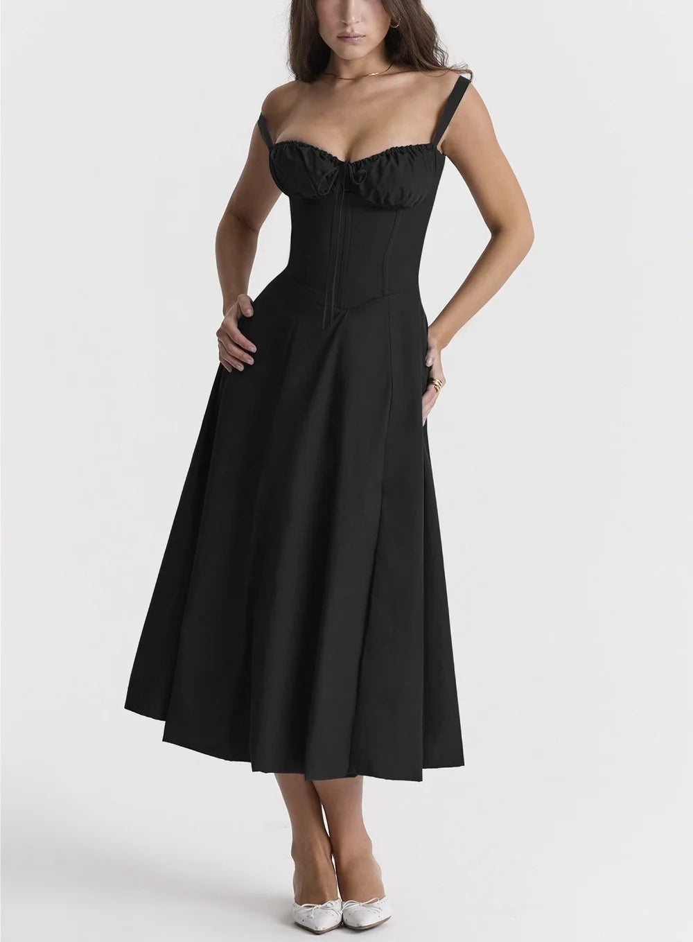 robe élégante col en V