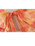 robe longue bohème orange