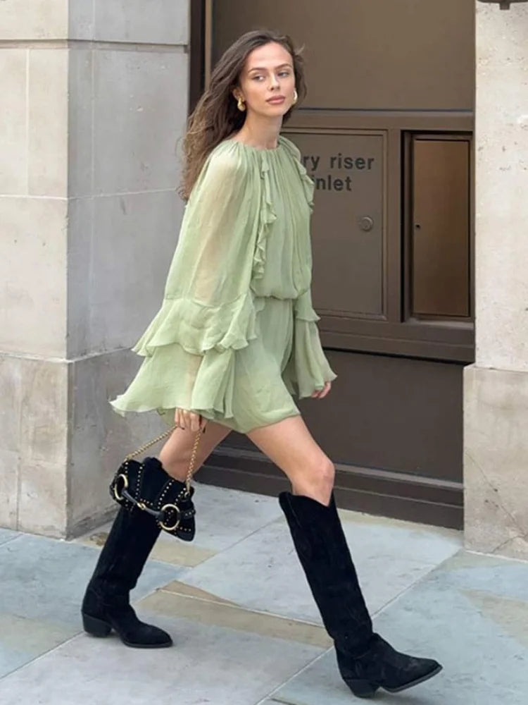 robe légère verte