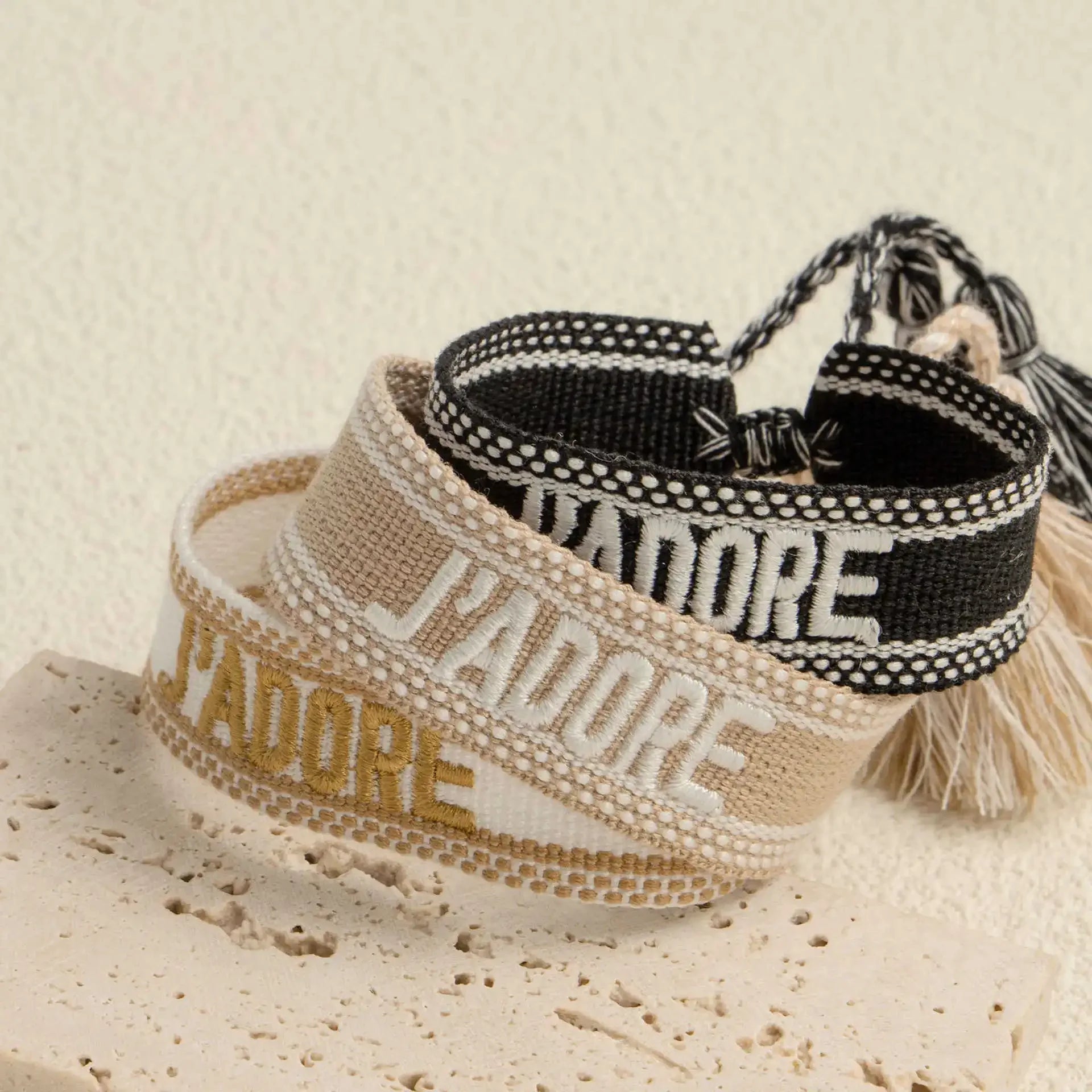 Bracelet j’adore tissu offert a partir de 50€ d'achat