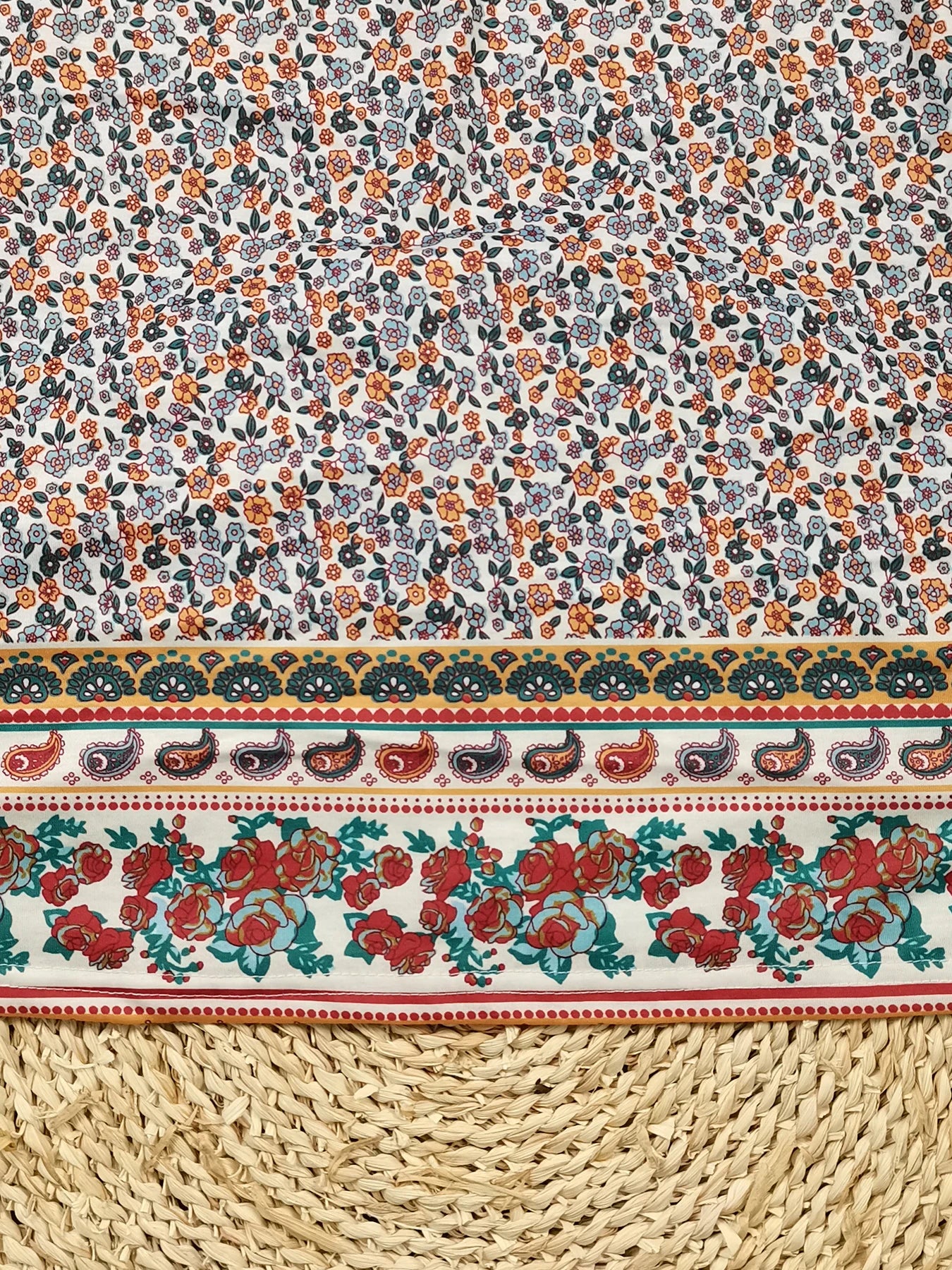 Robe bohème col rond