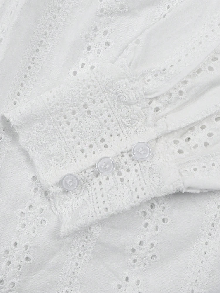 Blouse blanche dentelle