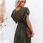 robe pour plage bohème col en V