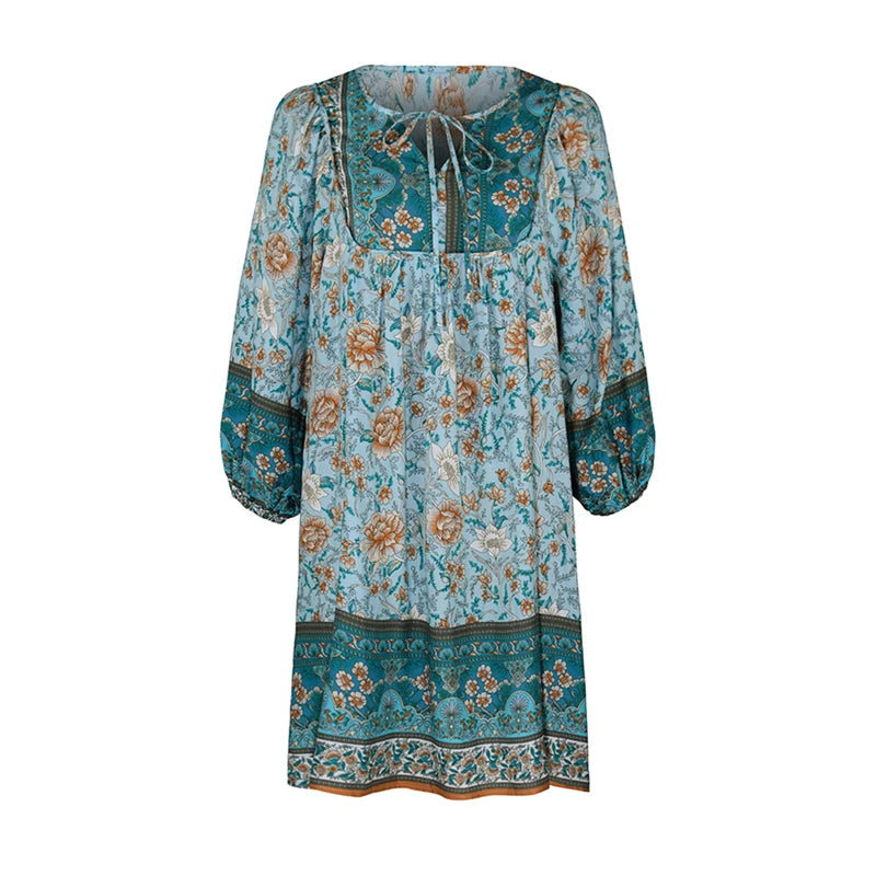 Robe courte imprimée floral