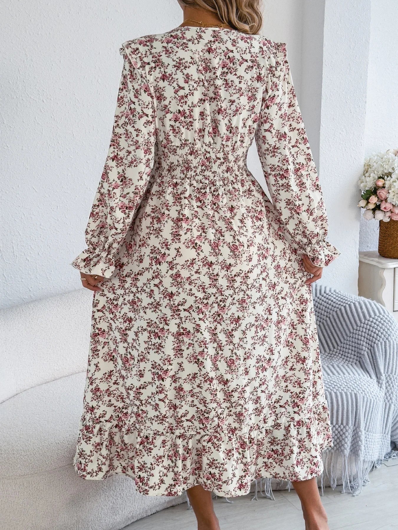 robe longue fleurie