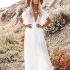 robe pour plage bohème col en V