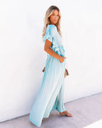 robe pour plage bohème col en V