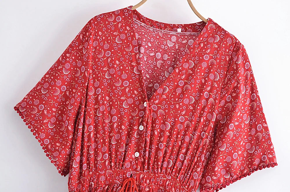 robe longue été col en V