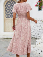 robe longue floral a pois