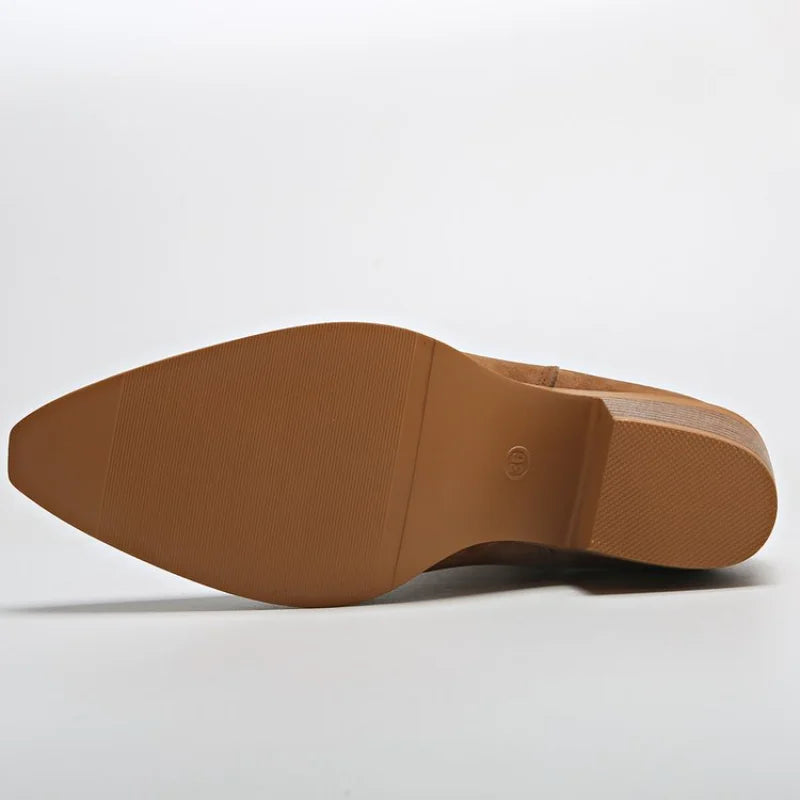 bottes femme style cow boy cuir