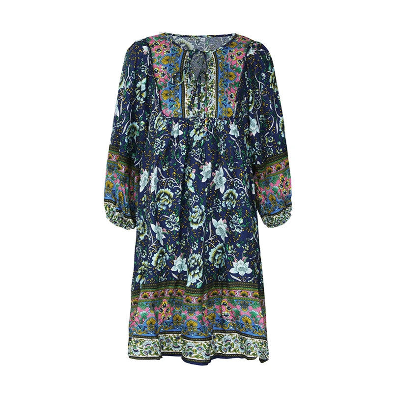 Robe courte imprimée floral