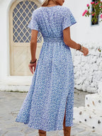 robe longue floral a pois