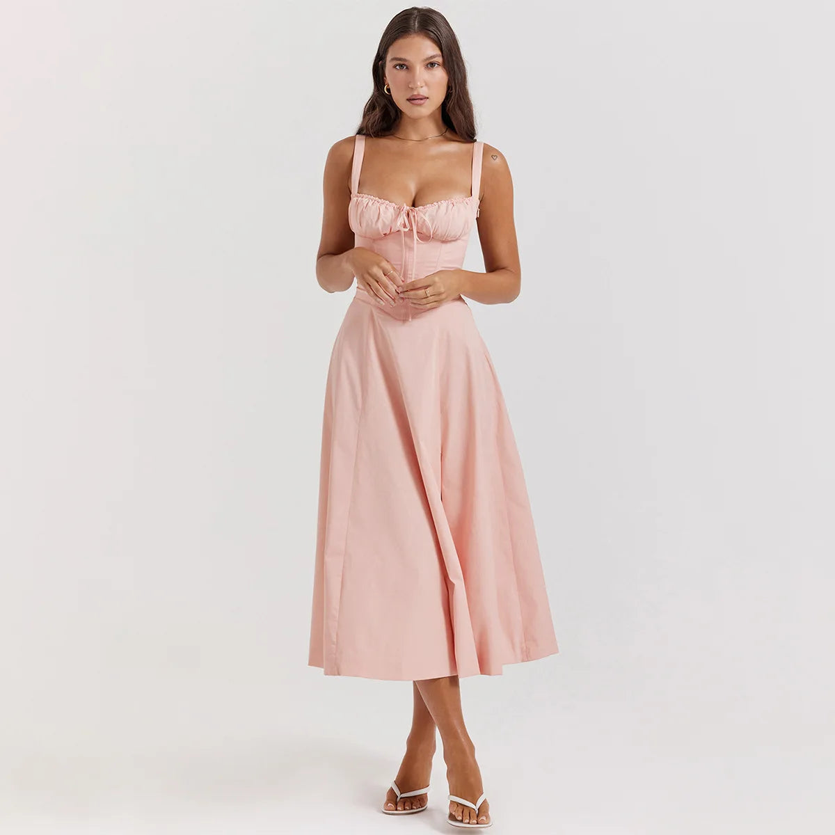 robe élégante col en V